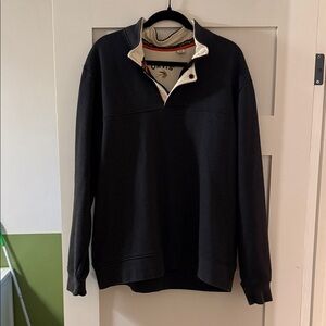 Orvis Black and Cream Quarter-Zip Sweatshirt
